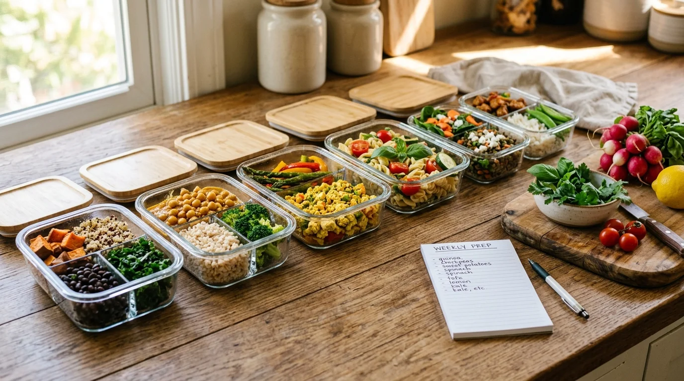 Organisation Meal Prep et Générateur de Menus Végétariens de la Semaine