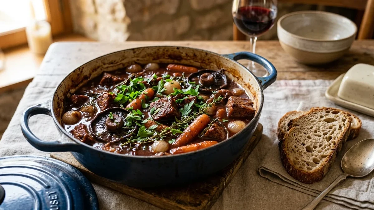 Sauce bolognaise végétale mijotée aux lentilles vertes, champignons et tomates servie sur des pâtes fraîches